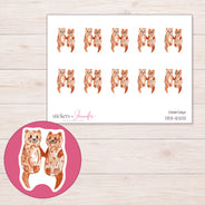 DDZ-12202 planner sticker sheet with enlarged sticker detail
