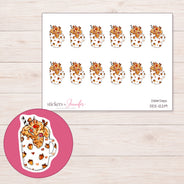 DDZ-12219 planner sticker sheet with enlarged sticker detail