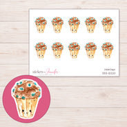 DDZ-12220 planner sticker sheet with enlarged sticker detail