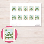 DDZ-12222 planner sticker sheet with enlarged sticker detail