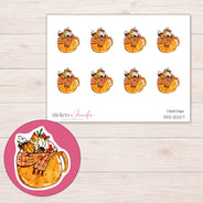 DDZ-12227 planner sticker sheet with enlarged sticker detail