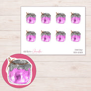DDZ-12303 planner sticker sheet with enlarged sticker detail