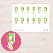 DDZ-12313 planner sticker sheet with enlarged sticker detail