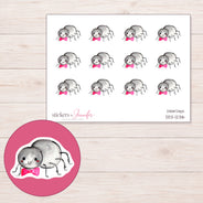 DDZ-12316 planner sticker sheet with enlarged sticker detail
