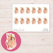 DDZ-12338 planner sticker sheet with enlarged sticker detail