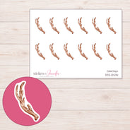 DDZ-12434 planner sticker sheet with enlarged sticker detail