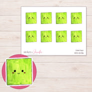DDZ-12436 planner sticker sheet with enlarged sticker detail