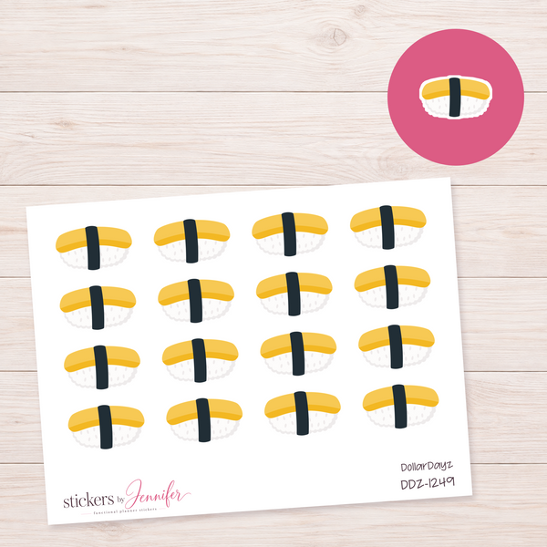 Egg Sushi Planner Stickers | DDZ-1249
