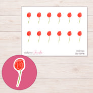 DDZ-12496 planner sticker sheet with enlarged sticker detail