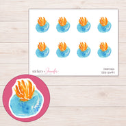 DDZ-12497 planner sticker sheet with enlarged sticker detail