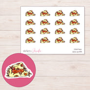 DDZ-12499 planner sticker sheet with enlarged sticker detail