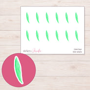 DDZ-12504 planner sticker sheet with enlarged sticker detail
