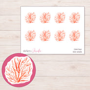 DDZ-12505 planner sticker sheet with enlarged sticker detail