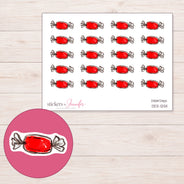 DDZ-12511 planner sticker sheet with enlarged sticker detail