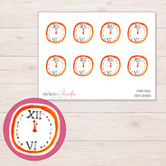 DDZ-12555 planner sticker sheet with enlarged sticker detail