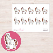 DDZ-12562 planner sticker sheet with enlarged sticker detail