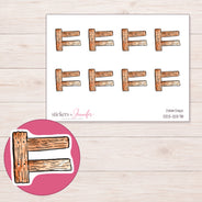 DDZ-12578 planner sticker sheet with enlarged sticker detail