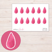 DDZ-12581 planner sticker sheet with enlarged sticker detail
