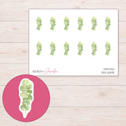 DDZ-12592 planner sticker sheet with enlarged sticker detail