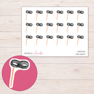 DDZ-12627 planner sticker sheet with enlarged sticker detail
