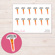 DDZ-12633 planner sticker sheet with enlarged sticker detail