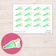 DDZ-12635 planner sticker sheet with enlarged sticker detail
