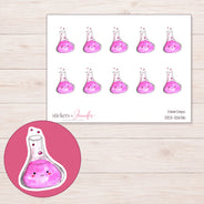 DDZ-12636 planner sticker sheet with enlarged sticker detail