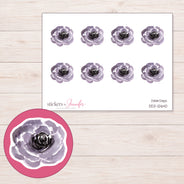 DDZ-12640 planner sticker sheet with enlarged sticker detail