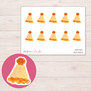 DDZ-12643 planner sticker sheet with enlarged sticker detail