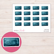 DDZ-12645 planner sticker sheet with enlarged sticker detail