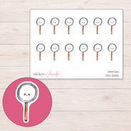 DDZ-12652 planner sticker sheet with enlarged sticker detail