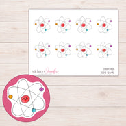 DDZ-12692 planner sticker sheet with enlarged sticker detail