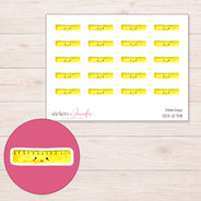 DDZ-12708 planner sticker sheet with enlarged sticker detail