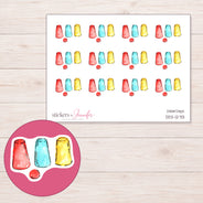 DDZ-12713 planner sticker sheet with enlarged sticker detail
