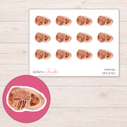 DDZ-12722 planner sticker sheet with enlarged sticker detail
