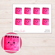 DDZ-12724 planner sticker sheet with enlarged sticker detail