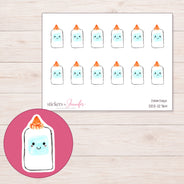 DDZ-12764 planner sticker sheet with enlarged sticker detail