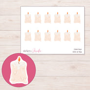 DDZ-12766 planner sticker sheet with enlarged sticker detail