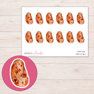 DDZ-12767 planner sticker sheet with enlarged sticker detail