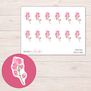 DDZ-12768 planner sticker sheet with enlarged sticker detail