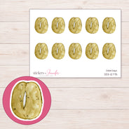 DDZ-12775 planner sticker sheet with enlarged sticker detail