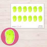 DDZ-12783 planner sticker sheet with enlarged sticker detail