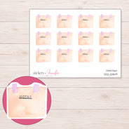 DDZ-12849 planner sticker sheet with enlarged sticker detail