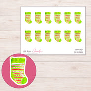 DDZ-12851 planner sticker sheet with enlarged sticker detail