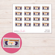 DDZ-12854 planner sticker sheet with enlarged sticker detail