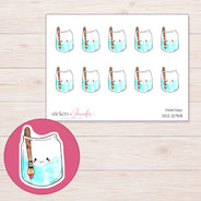 DDZ-12908 planner sticker sheet with enlarged sticker detail