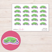 DDZ-12926 planner sticker sheet with enlarged sticker detail
