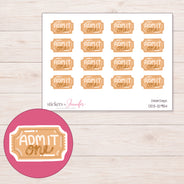 DDZ-12954 planner sticker sheet with enlarged sticker detail