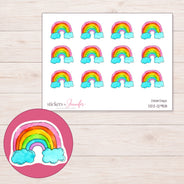 DDZ-12958 planner sticker sheet with enlarged sticker detail