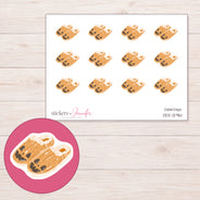 DDZ-12961 planner sticker sheet with enlarged sticker detail